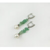 Exclusive earrings &quot;Malana&quot; Pearls, jade crumb