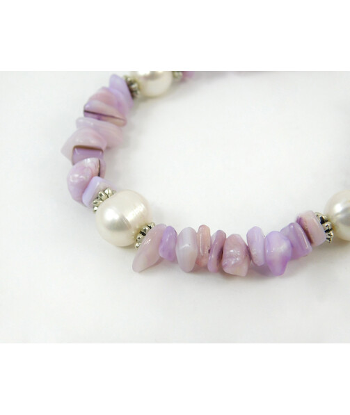 Exclusive bracelet "Malana" Pearls, mother-of-pearl crumb