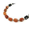 Exclusive necklace &quot;Black dress&quot; Agate barrel