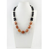 Exclusive necklace &quot;Black dress&quot; Agate barrel