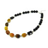 Exclusive necklace &quot;Black dress&quot; Agate barrel