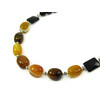 Exclusive necklace &quot;Black dress&quot; Agate barrel