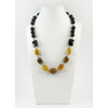 Exclusive necklace &quot;Black dress&quot; Agate barrel