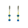 Exclusive earrings &quot;Eligia&quot; Apatite face cube, Zircon face