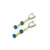 Exclusive earrings &quot;Eligia&quot; Apatite face cube, Zircon face