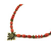 Exclusive necklace &quot;Blagoda&quot; Coral rondel, fig