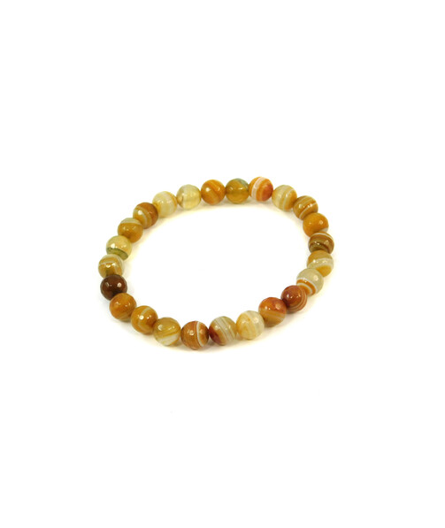 Agate faceted bracelet