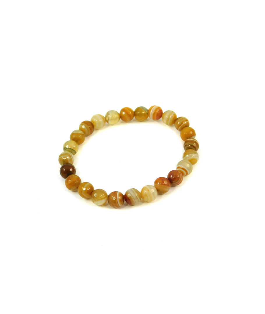 Agate faceted bracelet