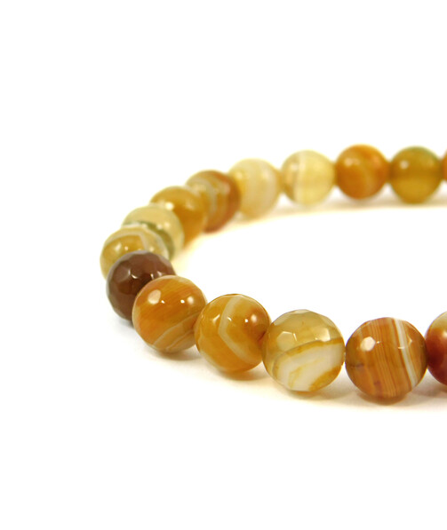 Agate faceted bracelet