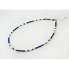 Exclusive necklace &quot;Soprano&quot; lapis lazuli, pearls, rice, silver