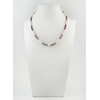 Exclusive necklace &quot;Soprano&quot; Ruby facet, Pearls, silver