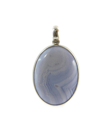 Sapphire pendant, silver