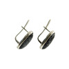 Obsidian earrings, silver