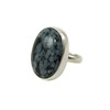 Obsidian ring, silver