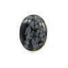 Obsidian ring, silver