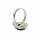 Amethyst ring, silver, drop