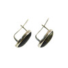 Tiger&#039;s eye earrings, silver