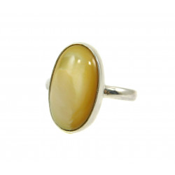 Mother-of-pearl ring, silver