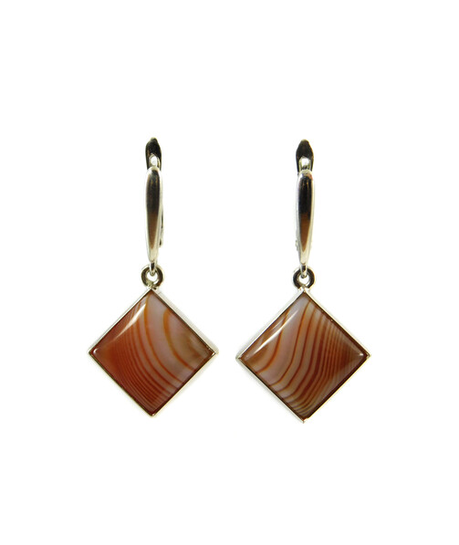 Carnelian earrings, silver