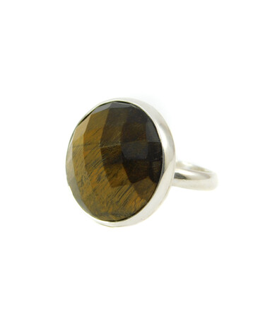 Ring Tiger's eye, silver