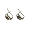 Bull&#039;s eye earrings, silver