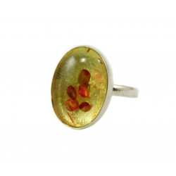 Ring Amber, silver