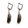 Rhodonite earrings, silver