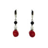 Earrings Coral galtovka, Agate