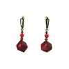 Earrings Coral cube