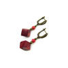 Earrings Coral cube