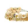 Exclusive bracelet &quot;Solya&quot; Mother-of-pearl, crumb, 2 rows