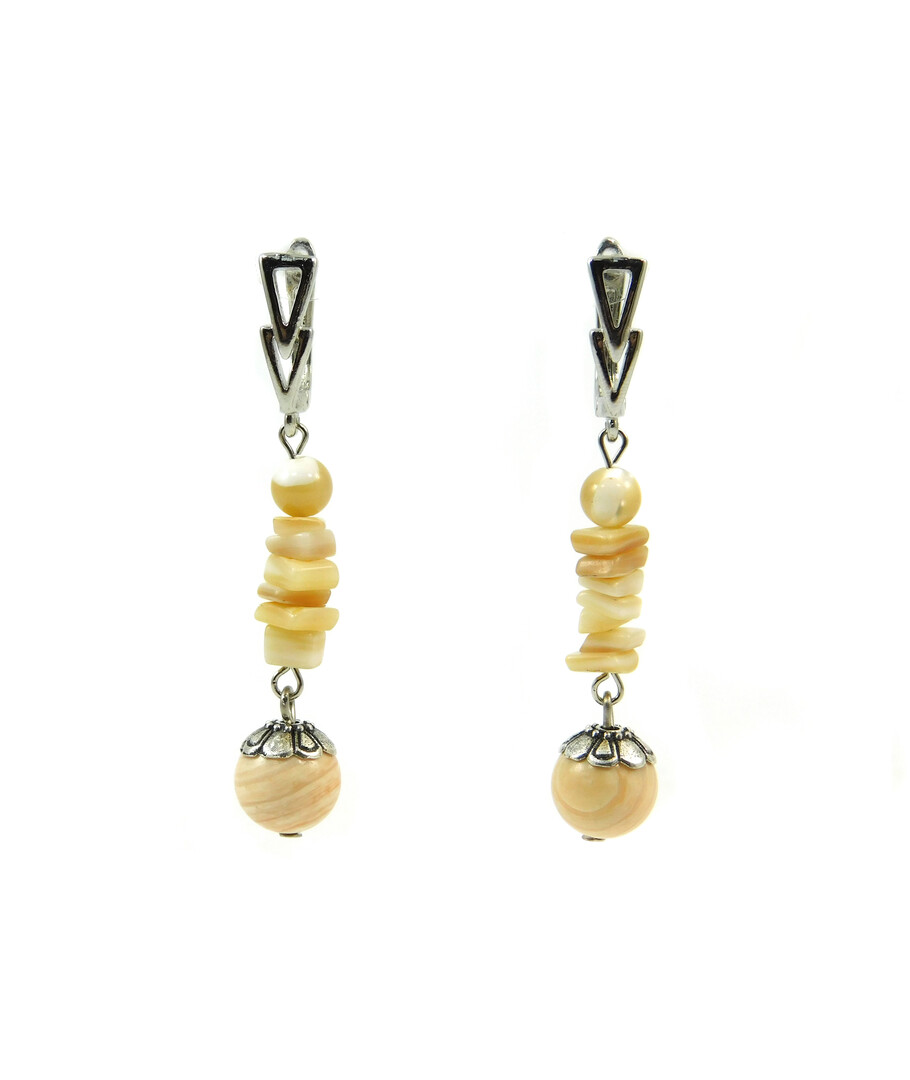 Exclusive earrings "Salt" Mother-of-pearl, crumb