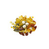 Exclusive brooch &quot;Amber Lady&quot; Perla, Amber crumb