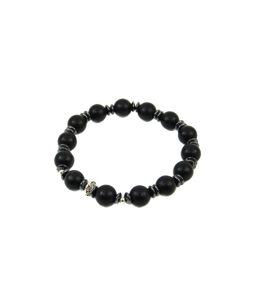 Exclusive Shungite bracelet, Hematite rondel