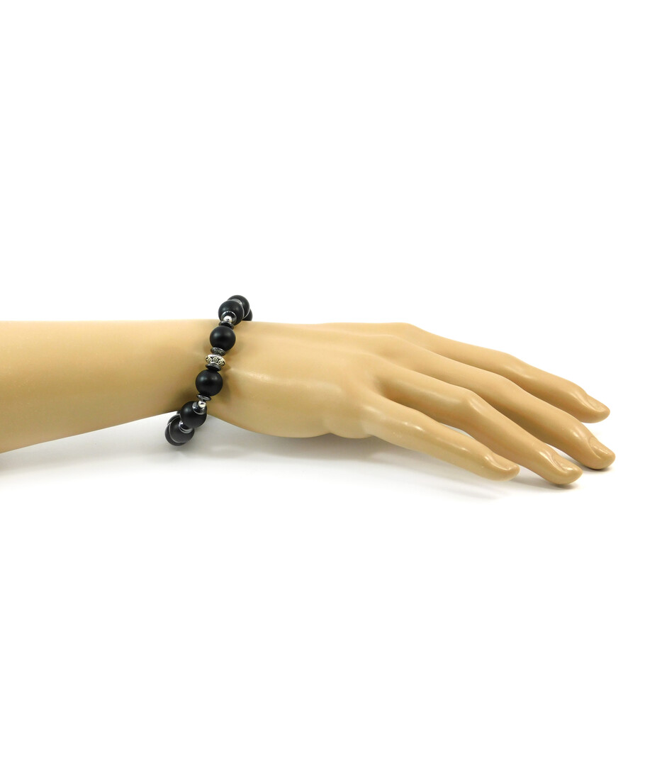 Exclusive Shungite bracelet, Hematite rondel