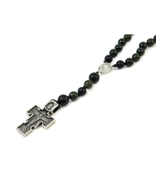 Rosary for prayer Snake, Shungite