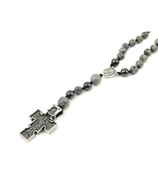 Rosary for prayer Hematite, Jasper