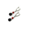 Exclusive earrings &quot;Tripillia&quot; Agate, Coral