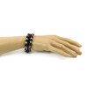 Exclusive bracelet &quot;Tripillia&quot; Agate, Coral, rondel, 3 rows