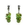 Exclusive earrings &quot;Tiza&quot; Jade facet, chrysolite crumb