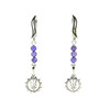 Exclusive earrings &quot;Zharkvit&quot; Zircon faces, silver