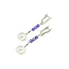 Exclusive earrings &quot;Zharkvit&quot; Zircon faces, silver