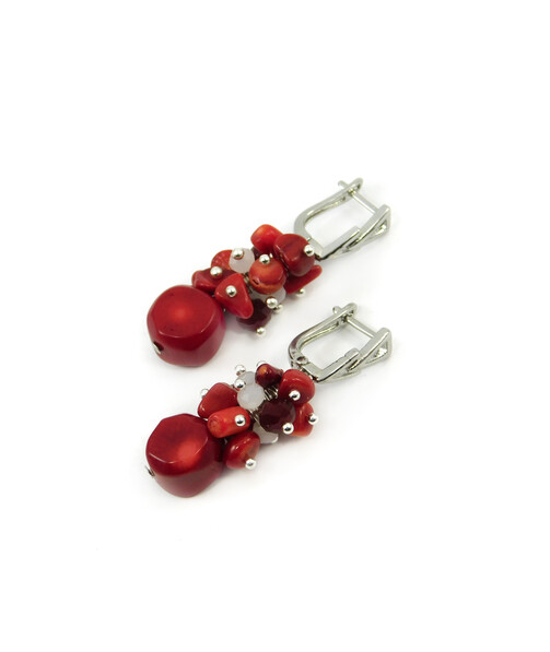 Earrings Coral galtovka, crumb