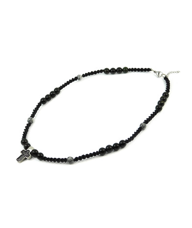 Men's necklace Snake, Jasper