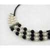 Exclusive necklace &quot;Prima Donna&quot; Pearls, Agate, 3 rows