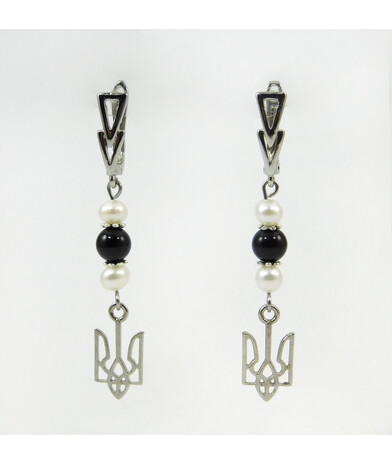 Exclusive earrings "Shana" tourmaline, pearls