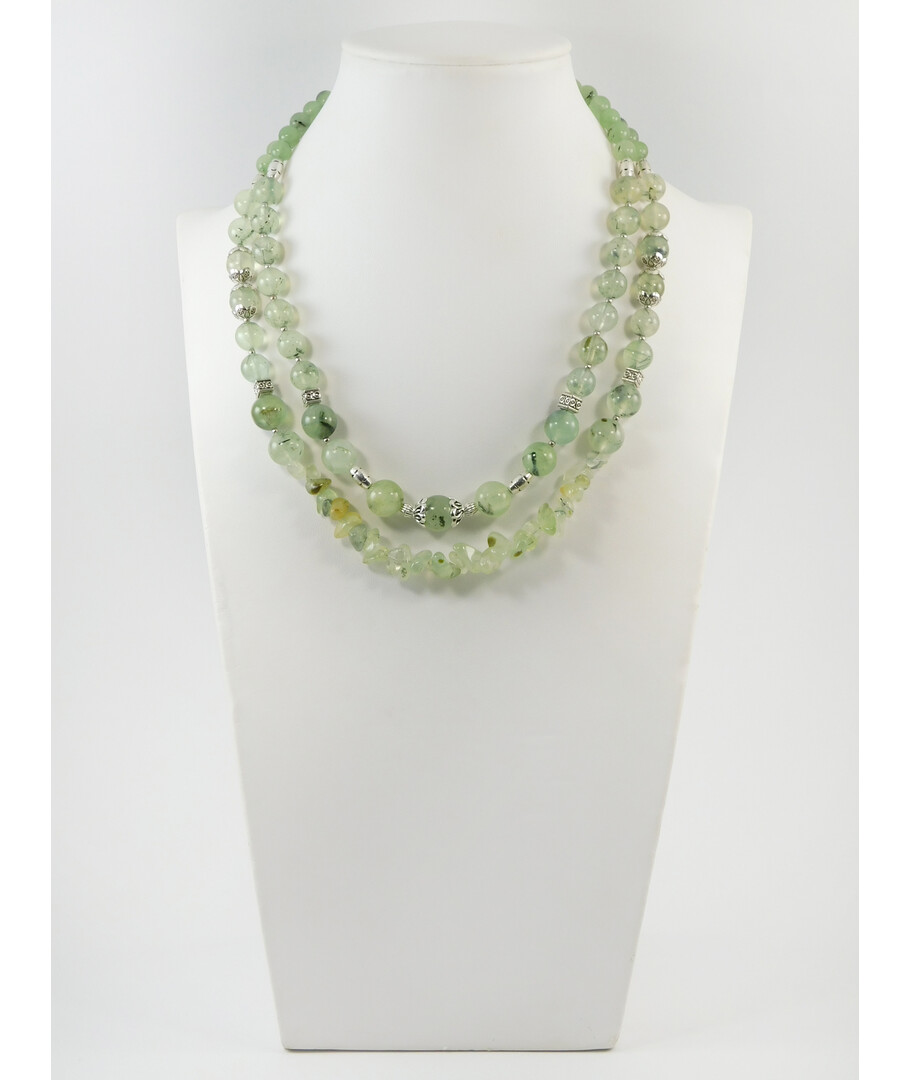 Exclusive necklace "Sol" Prenit, crumb, 2 rows