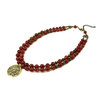 Exclusive necklace &quot;Yarylo&quot; Carnelian, 2 rows