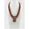 Exclusive necklace &quot;Yarylo&quot; Carnelian, 2 rows