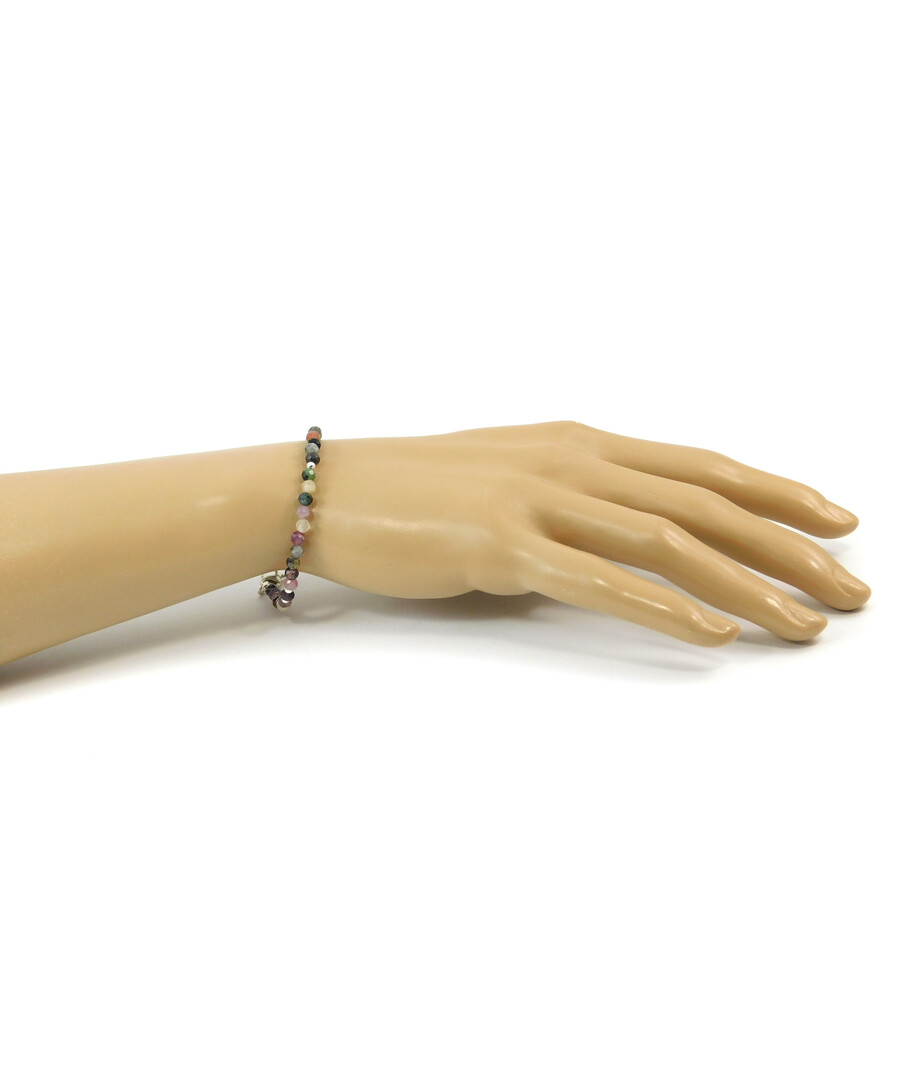 Exclusive bracelet "Duet" Tourmaline facet, silver